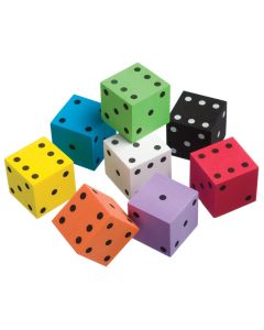 Dot Dice, Foam 2", Set of 8