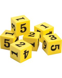 Foam Number Dice, set of 6