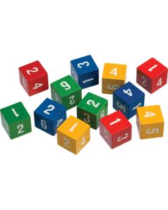 Number Cubes, Wooden, Set of 12