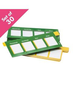 Place Value Sliders - Ones to Thousands, set of 30 - Bulk Pricing