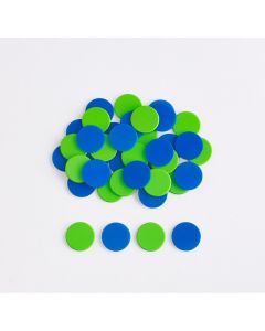 Green and Blue Two-Color Counters, set of 1,000 - Bulk Pricing