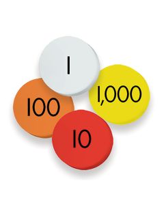 4-Value Whole Numbers Place Value Discs Set