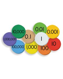 10-Value Decimals to Whole Numbers Place Value Discs Set