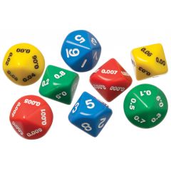 Place Value Dice, Set Two, set of 8