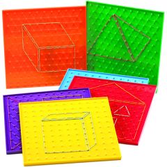 Geoboard, 9 inch, 121 Pin, Set of 6