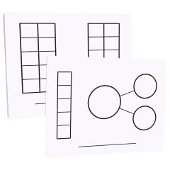 Write-On/Wipe-Off Five-Frame/Ten-Frame Mats, set of 10 