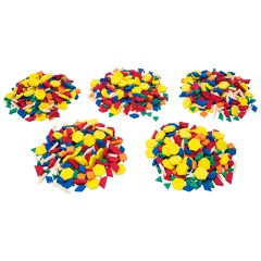 Foam Pattern Blocks, set of 1250 - Bulk Pricing