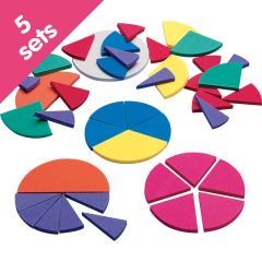 Easyshapes Fraction Circles, 5 sets - VP