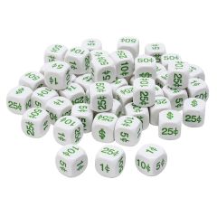 Money Dice, set of 50 - Bulk Pricing