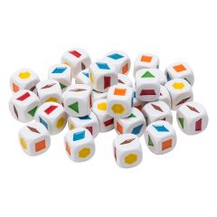 Pattern Block Dice, set of 30 - Bulk Pricing