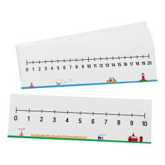 Write-On/Wipe-Off 0-10 / 0-20 Number Lines, Set of 30 - Bulk Pricing