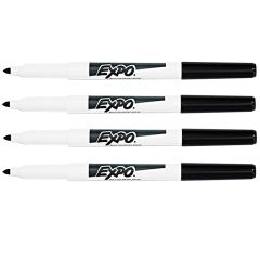 EXPO Dry Erase Marker, Fine Point, Black, 4 pcs