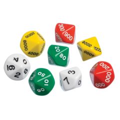 Place Value Dice, Set Three, set of 35 - Bulk Pricing