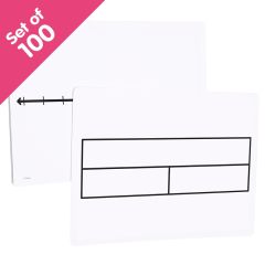 Write-On/Wipe-Off Part-Part-Whole/Number Line Mats, set of 100 - Bulk Pricing