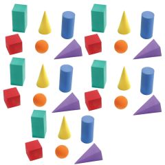 Foam Geometric Solids Set, 6 pcs, 5 sets - Bulk Pricing