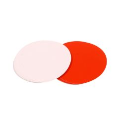 Cardstock Circles, 4" Diameter, Red and White, set of 50