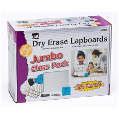 Dry Erase Lapboards Jumbo Class Pack, set of 30, with erasers & markers