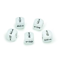 Basic Fraction Dice, set of 5