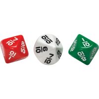10-Sided Fraction Dice, Set of 10
