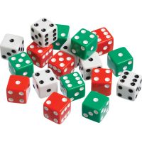 Dot Dice, Colored, Plastic, set of 144 - Bulk Pricing