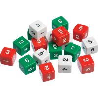 Number Dice, 1-6, Plastic, Set of 144