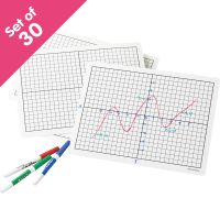 Write-On/ Wipe-Off Coordinate Mats, set of 30 - Bulk Pricing
