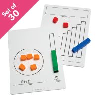 Write-On/Wipe-Off Unifix Mats, set of 30