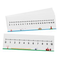 Write-On/Wipe-Off 0-10 / 0-20 Number Lines, Set of 30 - Bulk Pricing