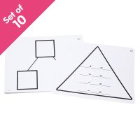 Write-On/Wipe-Off Fact Family Triangle Mats: Addition