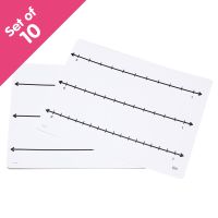 Write-On/Wipe-Off Fraction Number Line Mats, set of 10