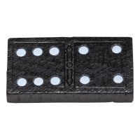 Double-Six Wooden Dominoes, Black, set of 168, Bulk Pricing