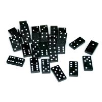 Dominoes, Wood, Blk, Double Nines