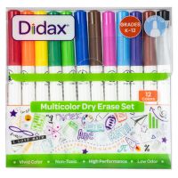 Dry Erase Marker, Multi-color, Set of 12